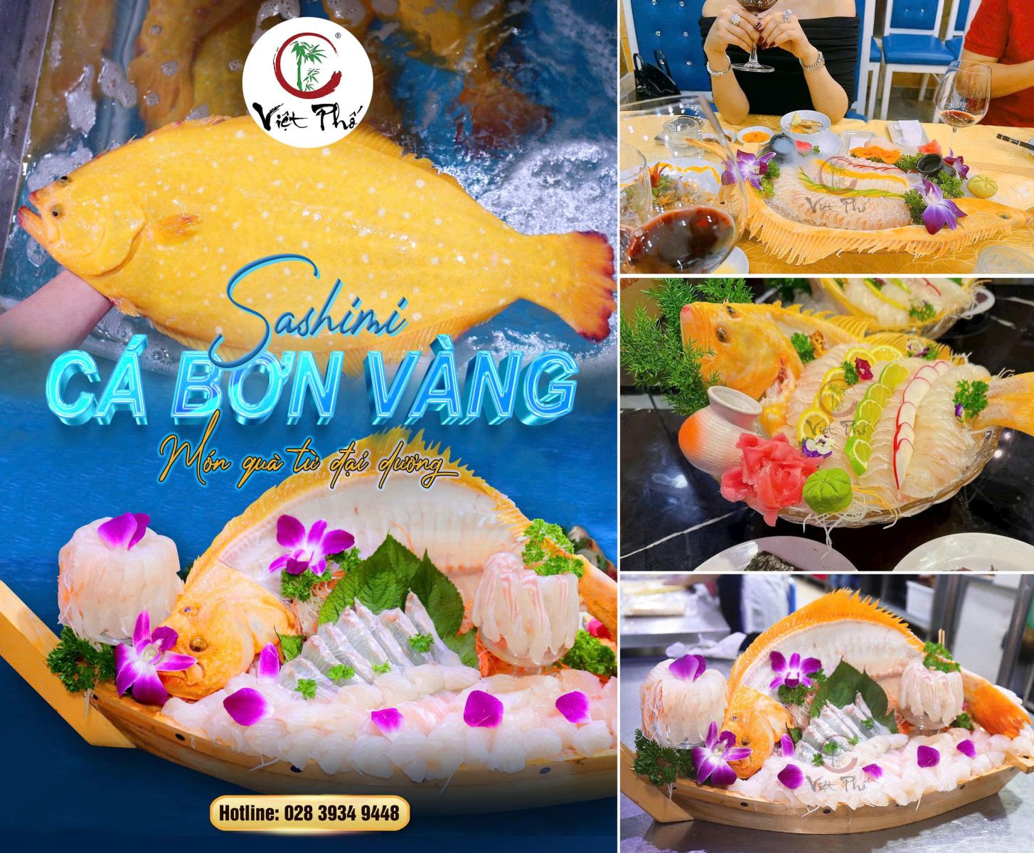 Sashimi Cá Bơn Vàng – Tinh Hoa Hải Sản Cao Cấp Tại Nhà Hàng Việt Phố